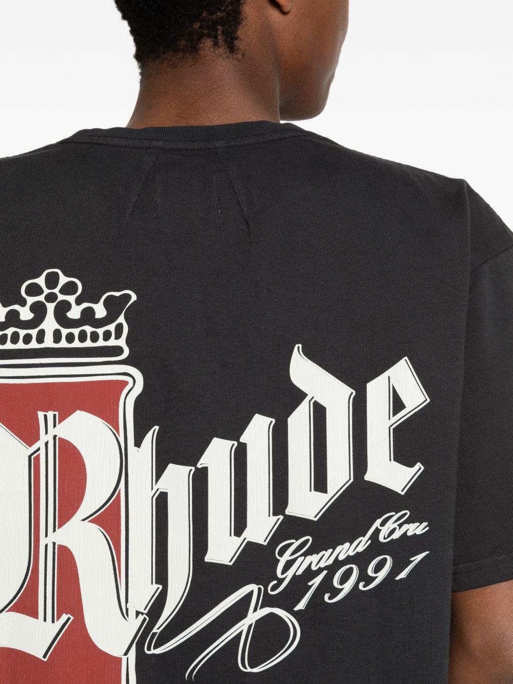 T-shirt con logo in nero Rhude - uomo 