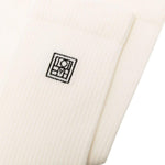 Calzini con logo in avorio Toteme - donna 