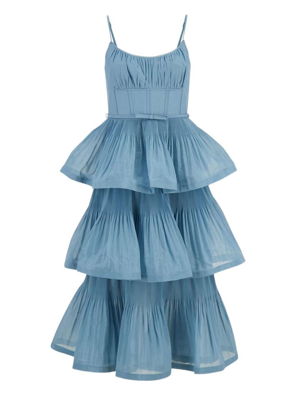 Abito midi plissettato in blu Zimmermann - donna 