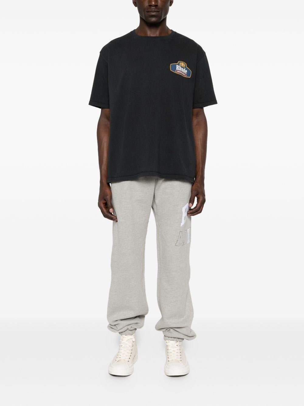T-shirt con stampa del logo in nero Rhude - uomo 