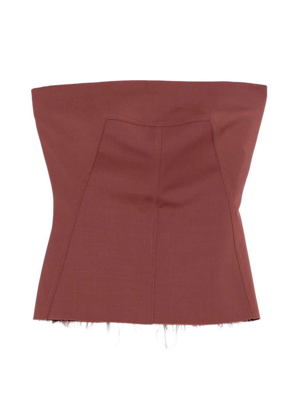 Top stile bando con zip sul retro in rosa Rick owens - donna 