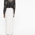 Gonna maxi con spacco in bianco Brunello cucinelli - donna 