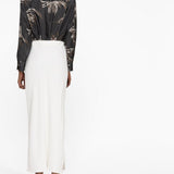 Gonna maxi con spacco in bianco Brunello cucinelli - donna 