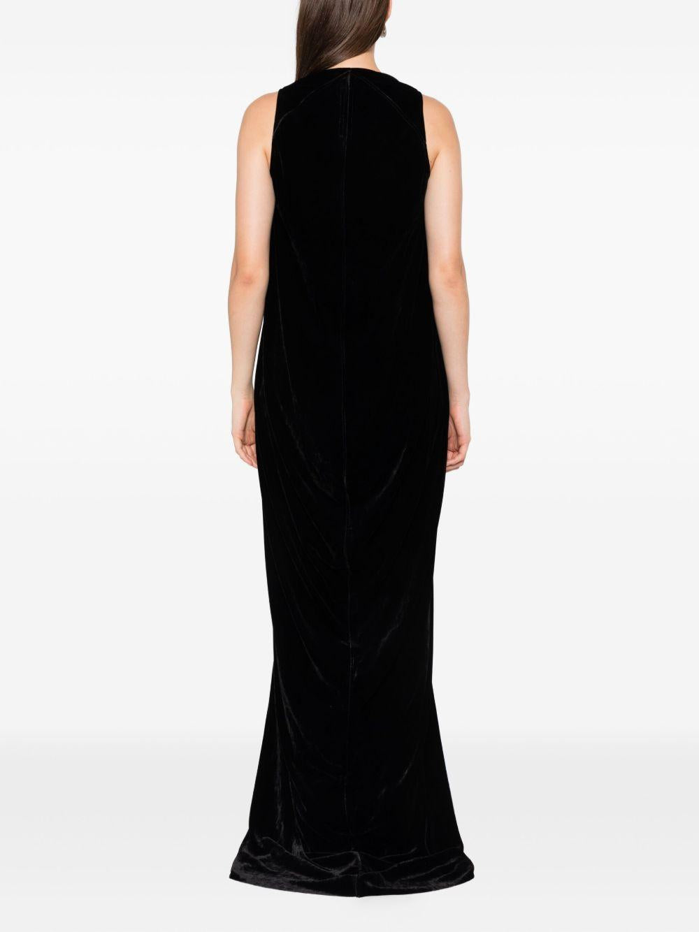 Abito da sera in velluto in nero Rick owens - donna 