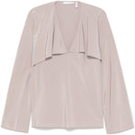 Blusa con ruches in grigio Helmut lang - donna 