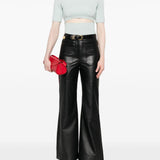Pantaloni in pelle in nero Victoria beckham - donna 