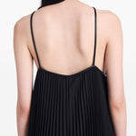 Abito midi celeste in nero - donna 