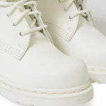 Stivaletti alti con lacci in bianco MM6 x Dr. Martens - donna 
