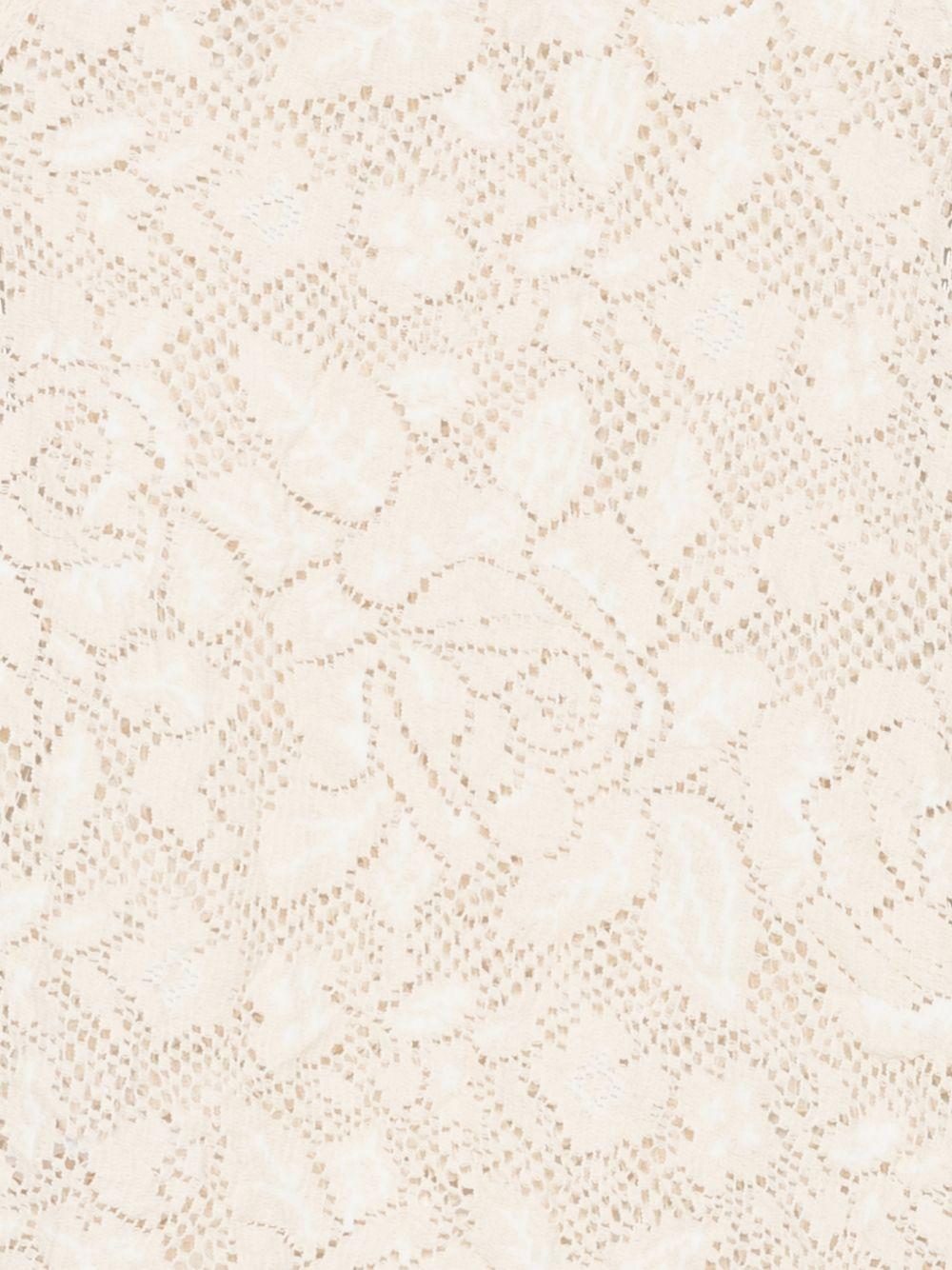 Top con motivo floreale e pizzo in bianco Comme des garcons - donna 