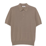 Polo a maniche corte con texture in marrone Kangra - uomo 