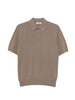 Polo a maniche corte con texture in marrone Kangra - uomo