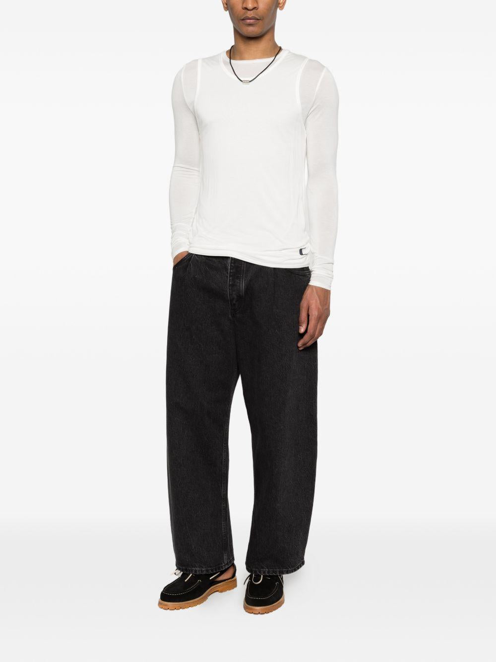 T-shirt a maniche  lunghe Doria in bianco Carrer - uomo 