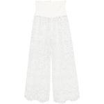 Pantaloni a gamba larga in pizzo in bianco Maurizio - donna 