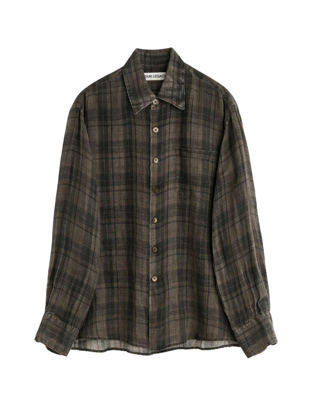 Camicia Above a quadri in marrone Our Legacy  - uomo 