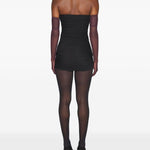 Abito mini drappeggiato in nero Mugler - donna 