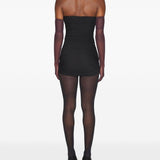 Abito mini drappeggiato in nero Mugler - donna 