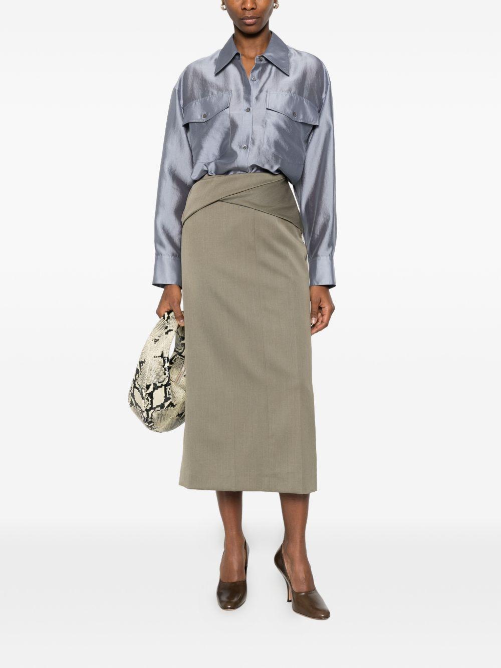Camicia con design satinato in grigio R2w - donna 