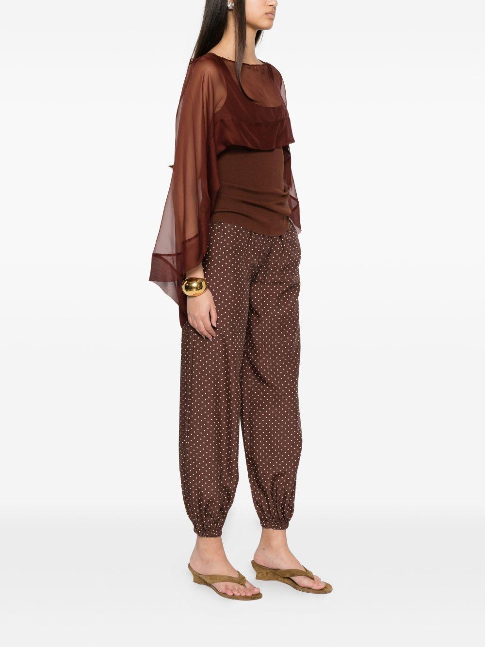 Mantello di seta trasparente in marrone Alberta ferretti - donna 