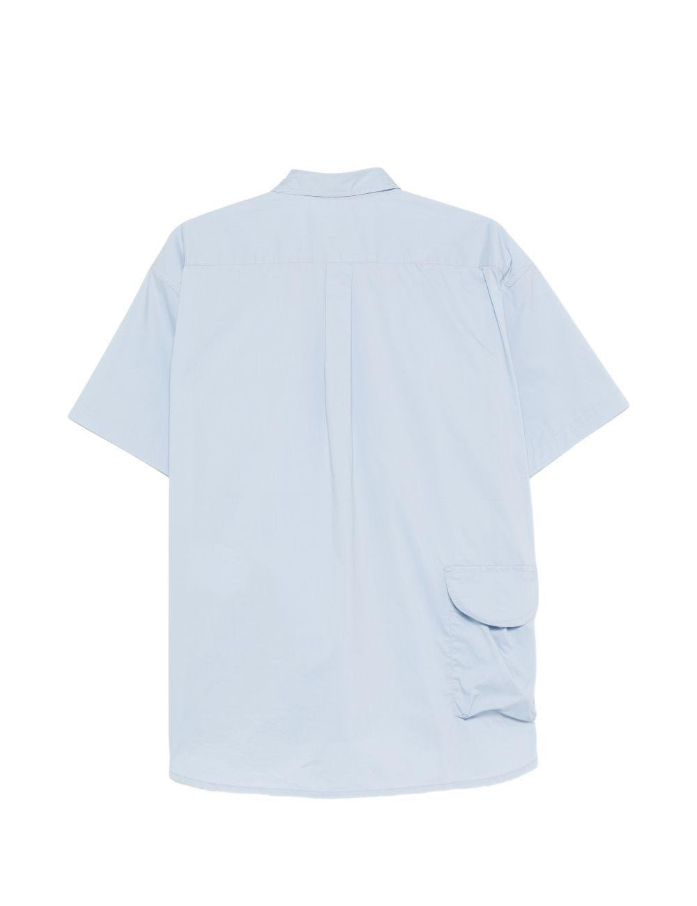 Camicia a maniche corte con tasche in celeste And wander - uomo 