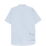 Camicia a maniche corte con tasche in celeste And wander - uomo 
