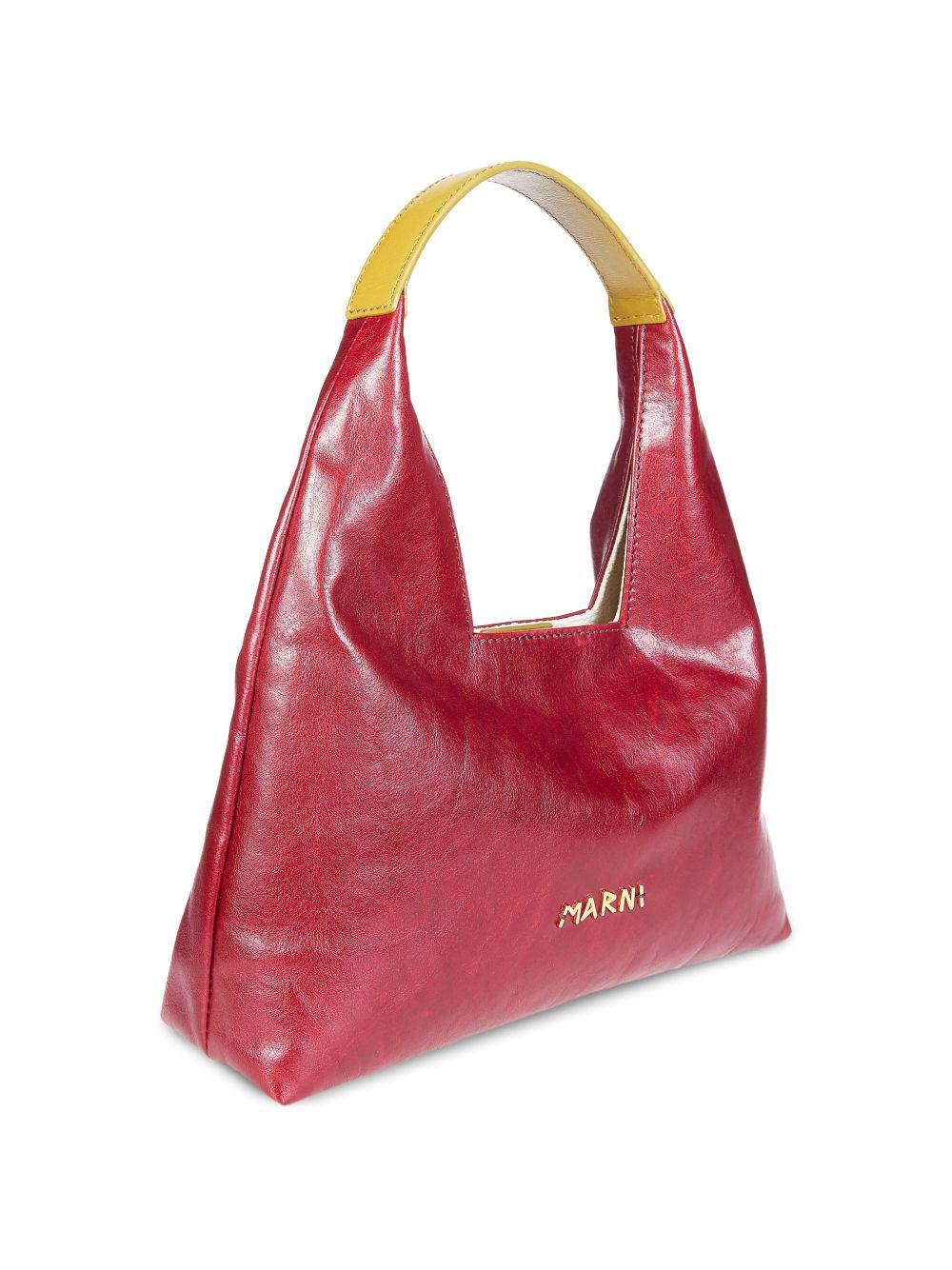Borsa a mano Trapeze mini in rosso Marni - donna 