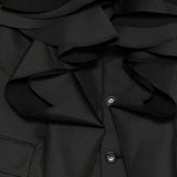 Giacca smanicata con ruches in nero Comme Des Garçons - donna 
