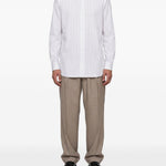 Camicia a righe in bianco 