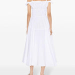 Abito midi svasato con fiocco bianco - donna 