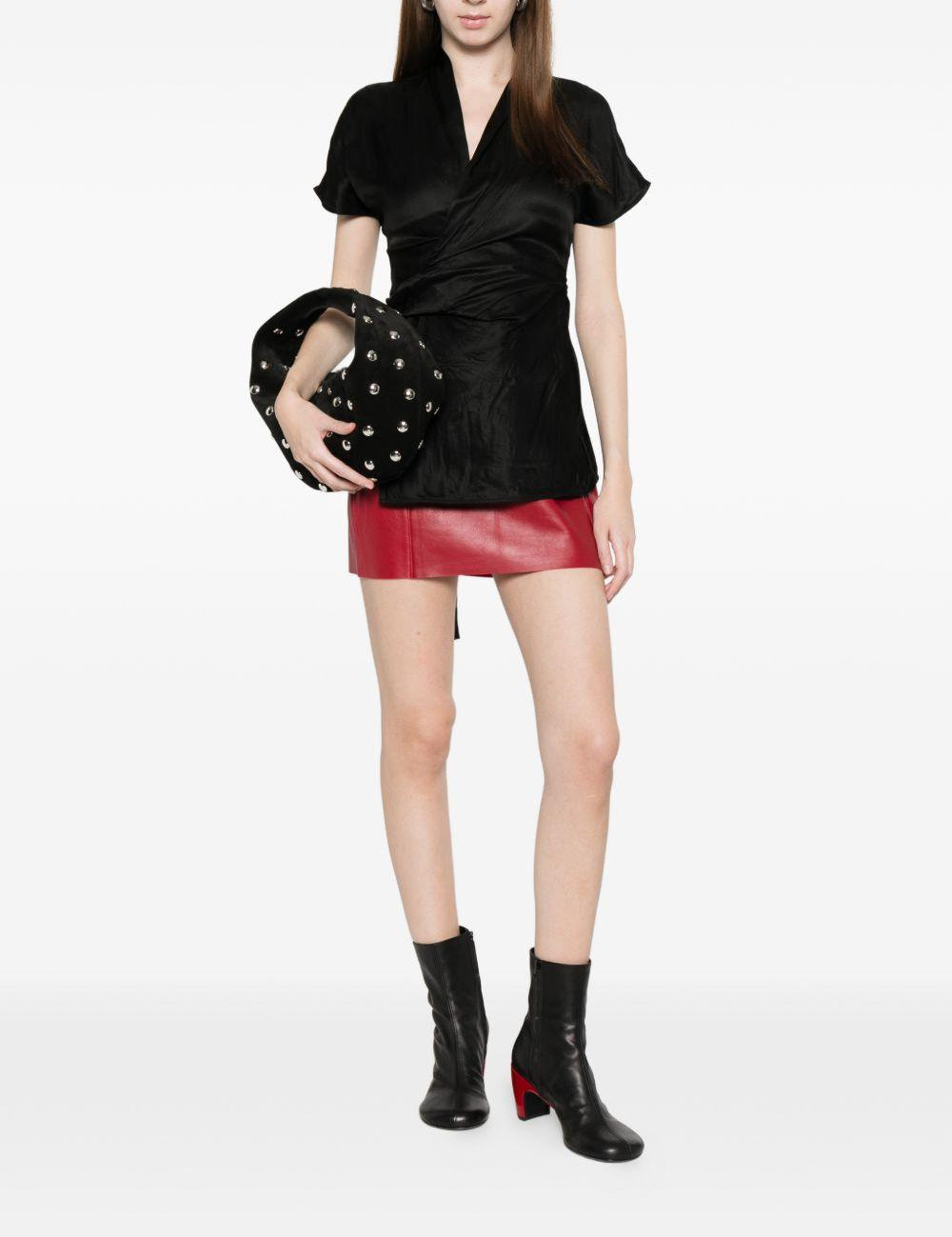 Top a maniche corte in nero Rick owens - donna 