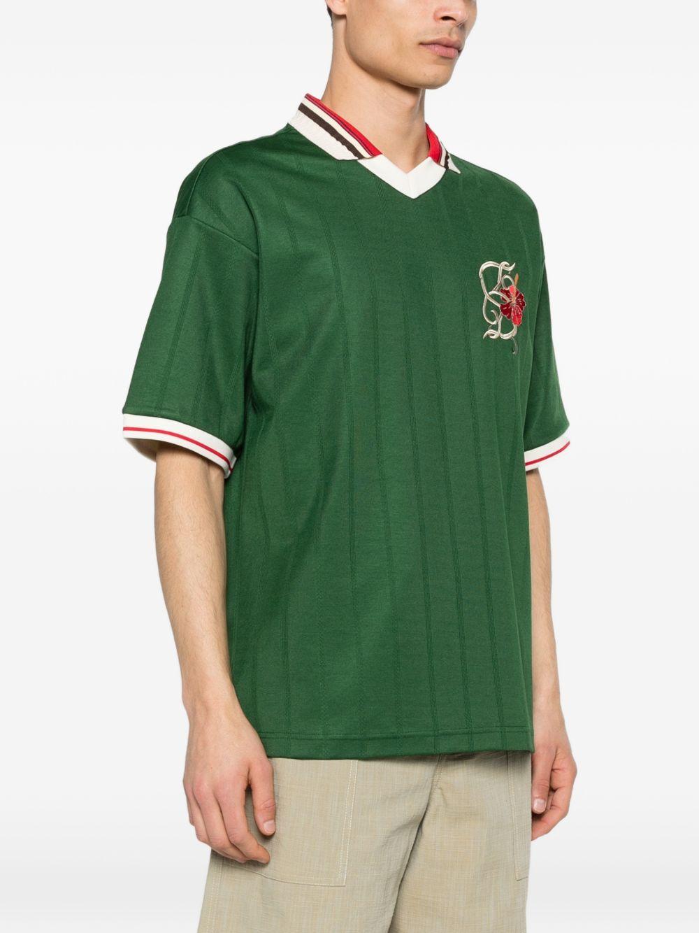 T-shirt D Hibiscus in verde Drole de monsieur - uomo 