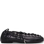 Ballerine stringate in nero Ganni - donna 