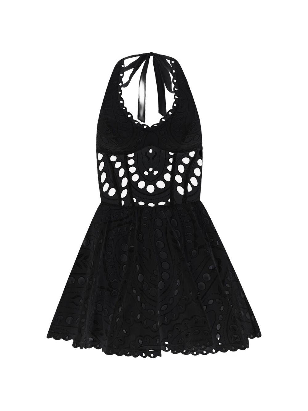 Abito corto sandlight in nero charo ruiz - donna 