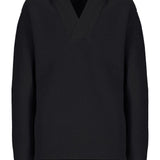 Felpa in maglia con cappuccio  in nero Laneus - uomo 