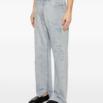 Jeans con effetto vissuto in blu Mm6 maison margiela - uomo 