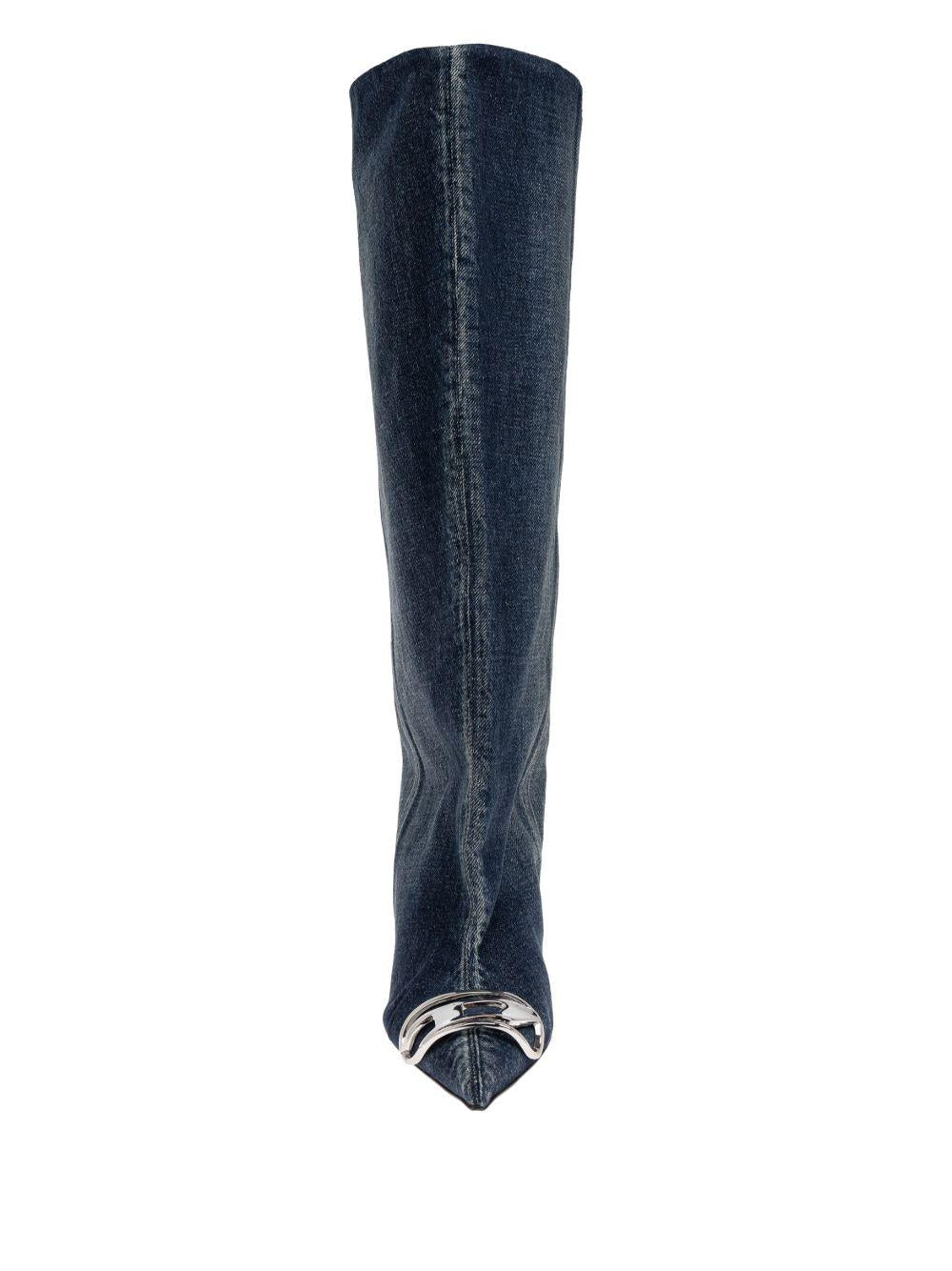 Stivali in denim D-Venus in blu Diesel - donna 