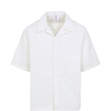 Camicia a mezza manica con stampa monogram in bianco Casablanca - uomo 