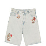 Bermuda con ricamo floreale in blu Drole de monsieur - uomo 