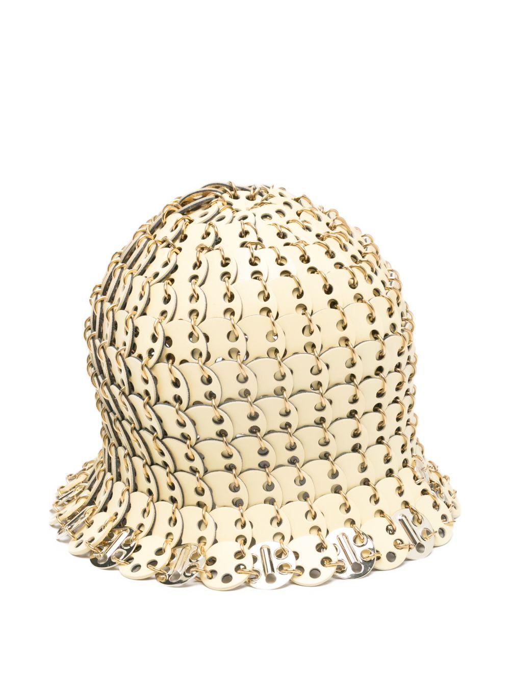 Cappello in maglia metallica autres in oro Rabanne - donna 