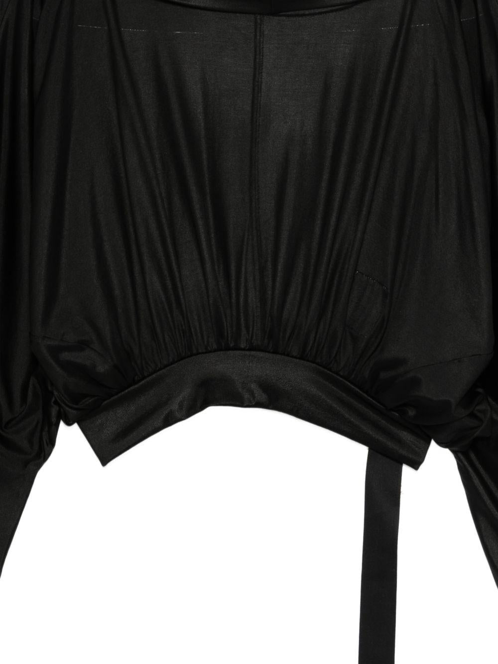 Top a maniche lunghe con cappuccio in nero Rick owens drkshdw - donna 