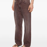 Jeans con effetto schiarito in marrone Our legacy - uomo 