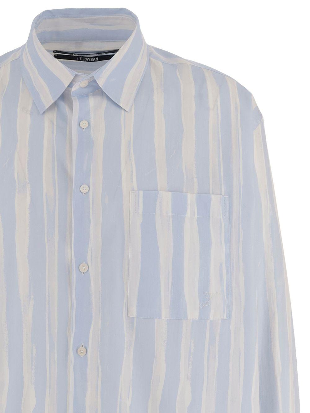 Camicia Camargue in azzurro e grigio chiaro Jacquemus - uomo 