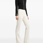 Cardigan con bottoni e logo in nero 