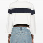 Polo con dettaglio a righe in bianco Re/done - donna 