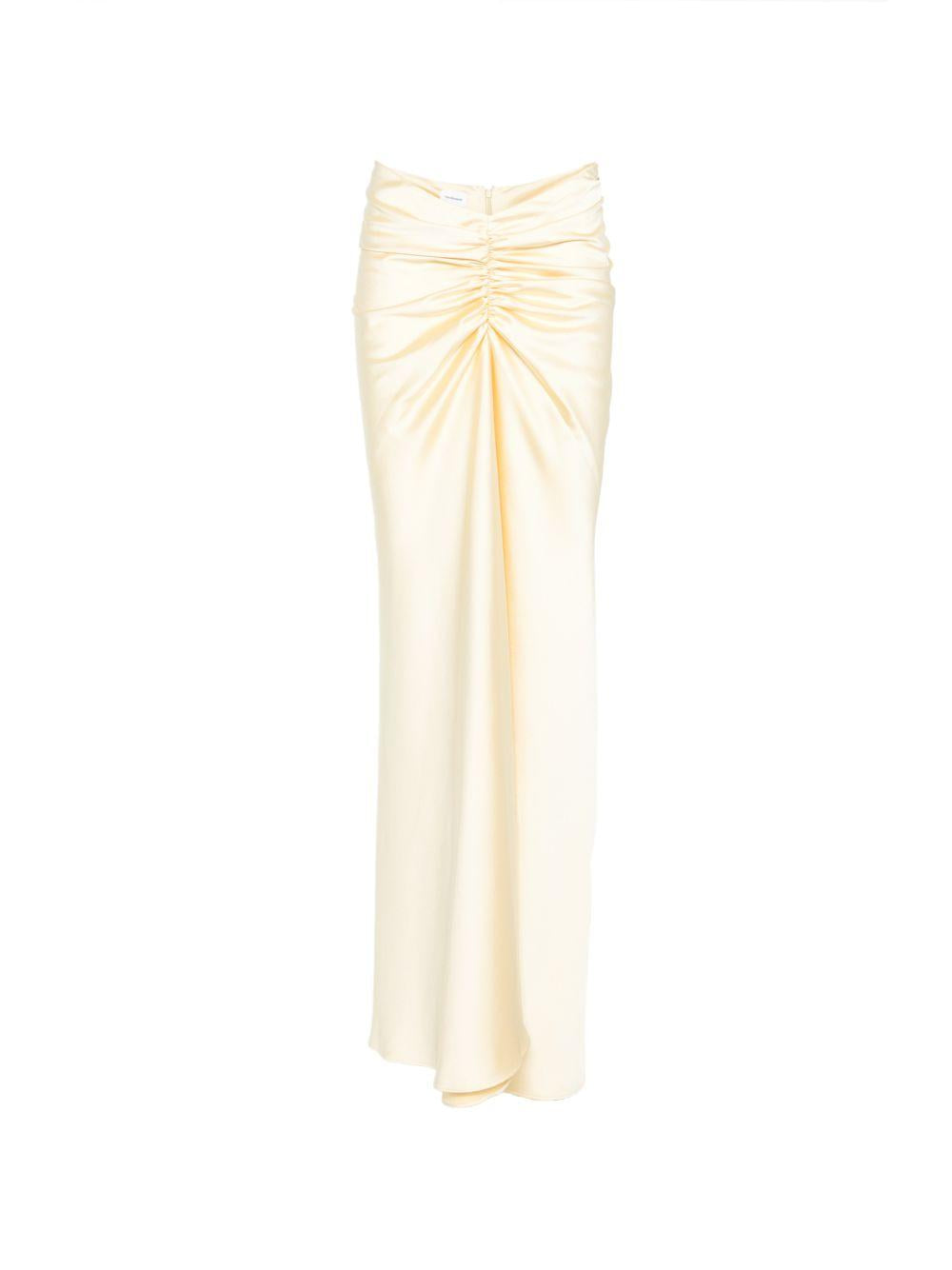 Gonna Iris con arricciatura in giallo chiaro the andamane - donna 