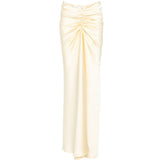 Gonna Iris con arricciatura in giallo chiaro the andamane - donna 