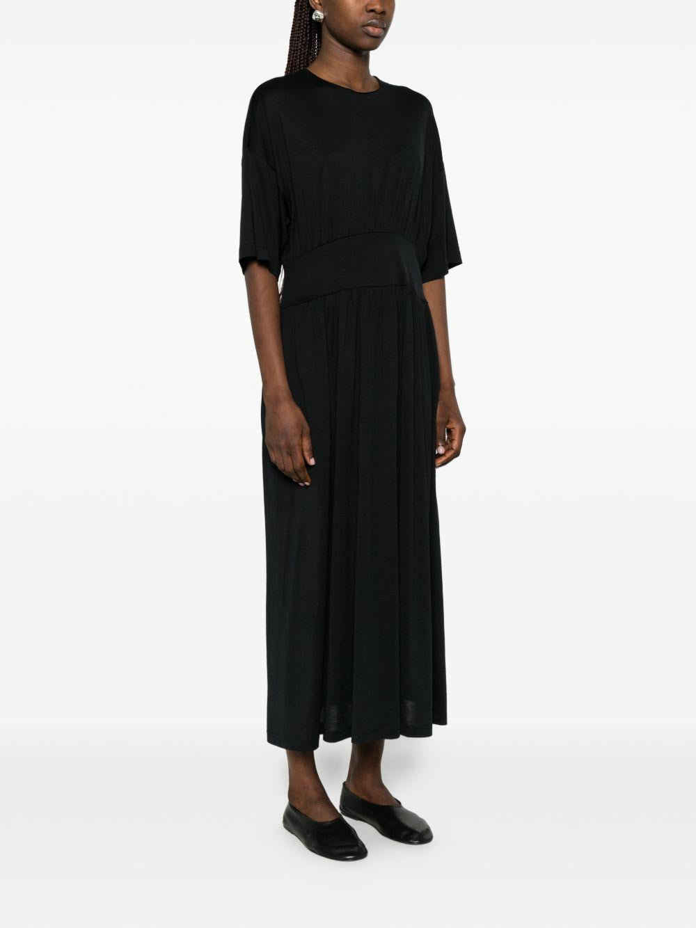 Abito midi plissettato in nero Toteme - donna 