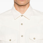 Camicia con doppia tasca in bianco Lardini - uomo 