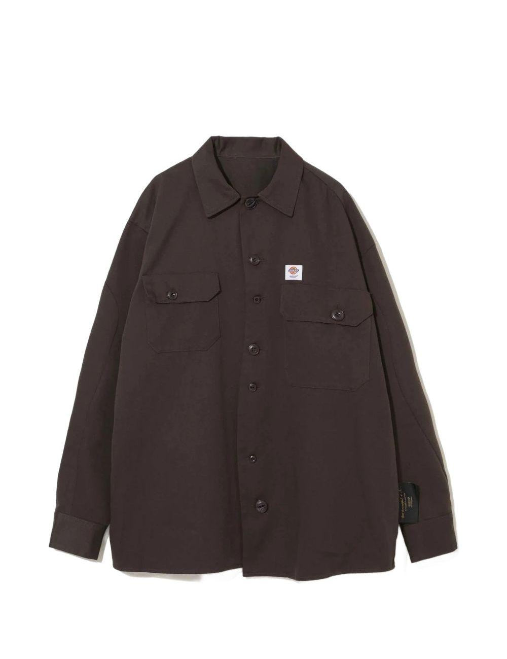 Camicia Dickies con bottoni e dettagli sulle tasche in marrone Undercover - uomo 