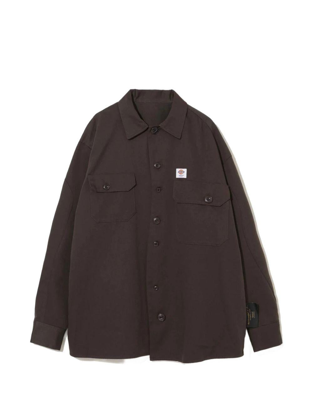 Camicia Dickies con bottoni e dettagli sulle tasche in marrone Undercover - uomo 