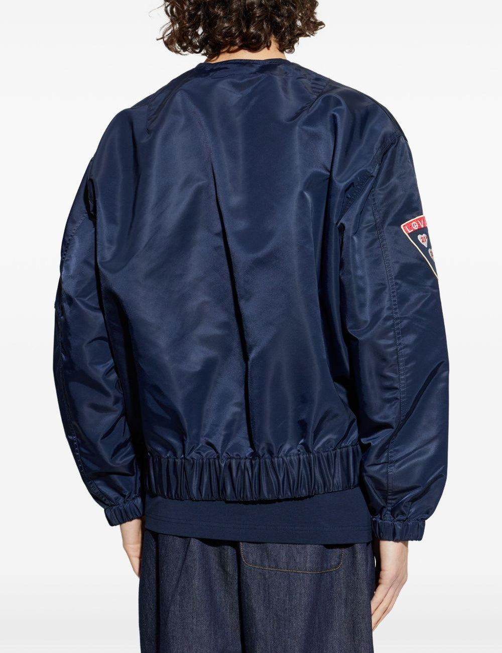 Bomber con applicazioni logo in blu Kenzo - uomo 